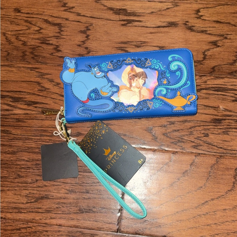 Disney Blue Aladdin and Genie Wristlet